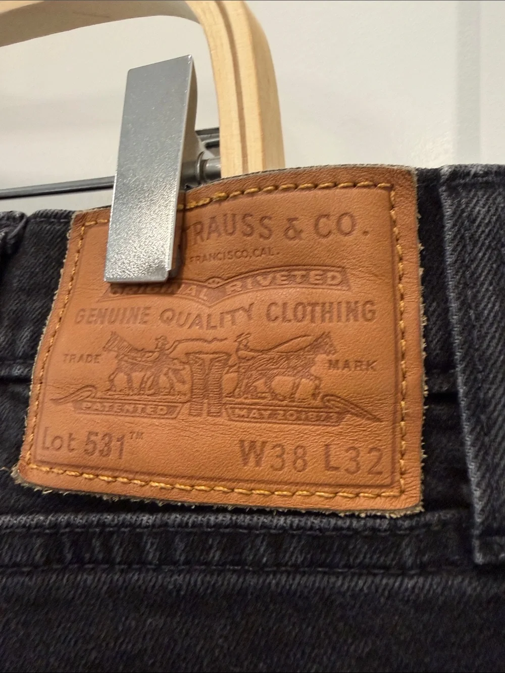 Levi's Men's Black Straight Jeans 38x32
